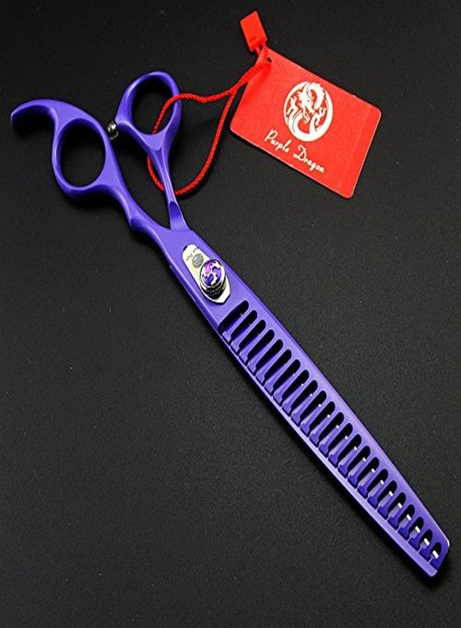 Purple Dragon 8.0 inch Professional Pet Grooming Scissors - Dog Chunker Shears - Adult Animal Thinning Hair Shears for Pet Groomer or Family DIY (Purple) - Image 5